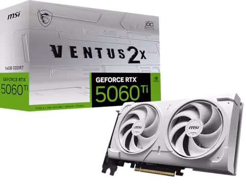 MSI VENTUS 2X PLUS OC GeForce RTX 5060 Ti 16GB GDDR7 White