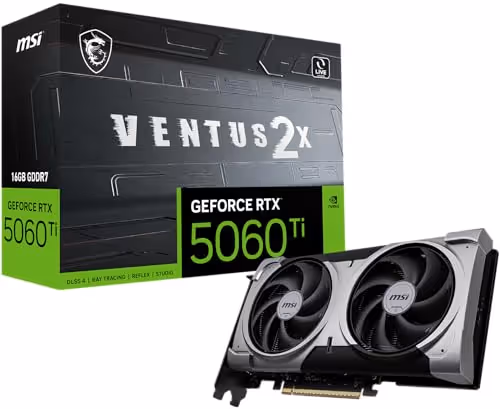 MSI GeForce RTX 5060 Ti 16G VENTUS 2X PLUS GDDR7