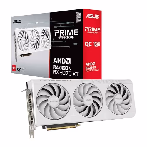 ASUS Prime Radeon RX 9070 XT White OC Edition 16GB GDDR6