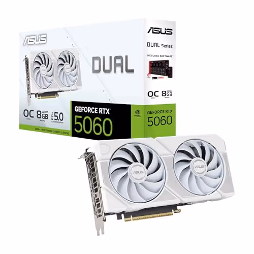 ASUS Dual GeForce RTX 5060 White OC Edition 8GB GDDR7