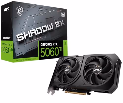 MSI GeForce RTX 5060 Ti 8G SHADOW 2X OC PLUS GDDR7