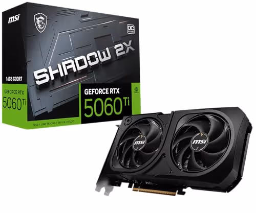 MSI GeForce RTX 5060 Ti 16G SHADOW 2X OC PLUS GDDR7