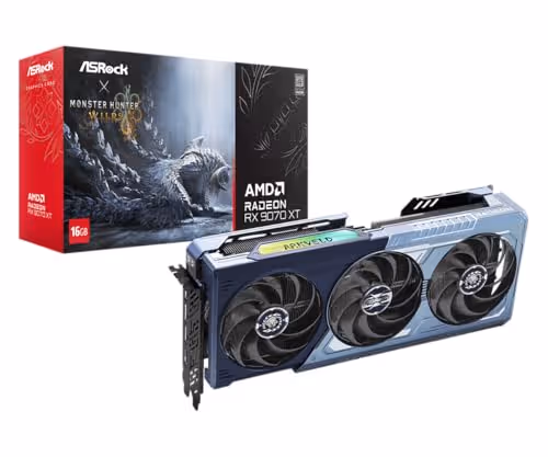 ASRock AMD Radeon RX 9070 XT Monster Hunter Wilds Edition 16GB GDDR6