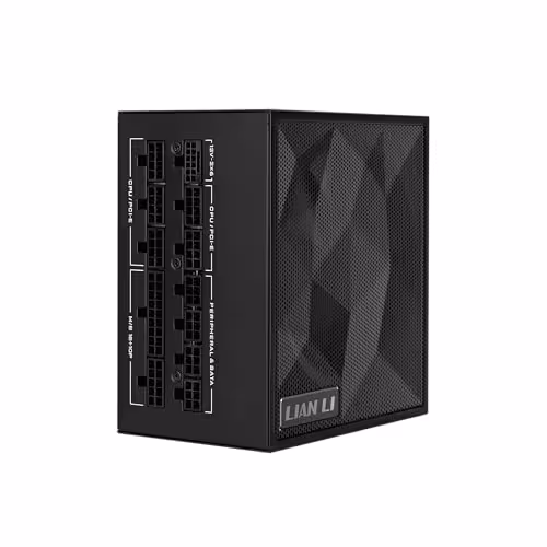 Lian Li SX Platinum 1000W SXP Compact ATX Form Factor Power Supply w/ 12V-2x6 Cable - ATX 3.1 & PCIE 5.1 Compliant - 140mm Fan - Full Modular - 10 Year Warranty - Black (SX1000P.B)