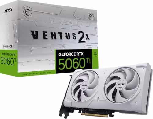 MSI GeForce RTX 5060 Ti 8G VENTUS 2X OC WHITE PLUS GDDR7