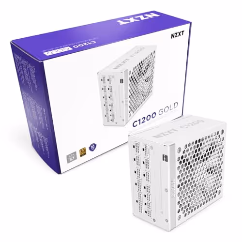 NZXT C1200 Fully Modular ATX Power Supply - 1200 Watts ATX 3.1 - White