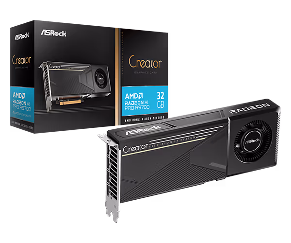 ASRock AMD Radeon AI PRO R9700 Creator 32GB GDDR6
