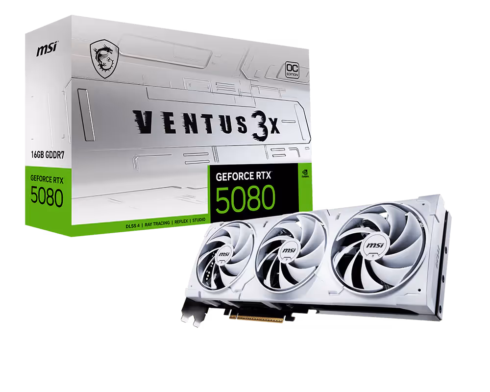 MSI GeForce RTX 5080 16G VENTUS 3X WHITE