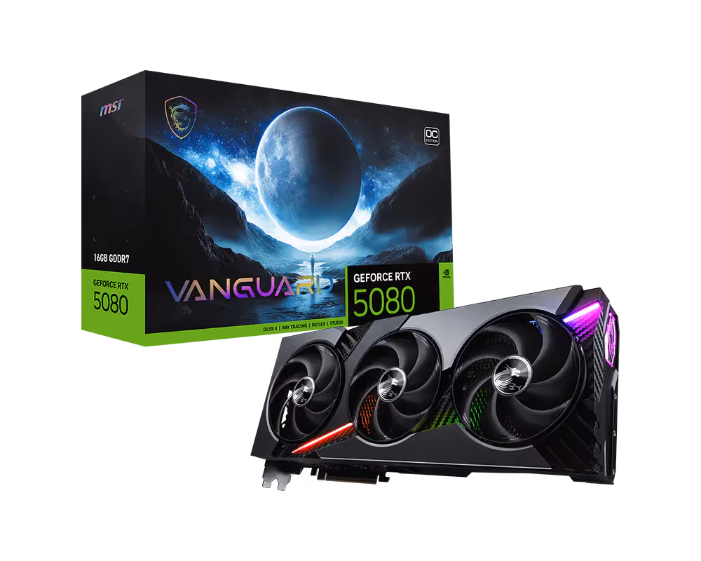 MSI GeForce RTX 5080 16G VANGUARD OC GDDR7