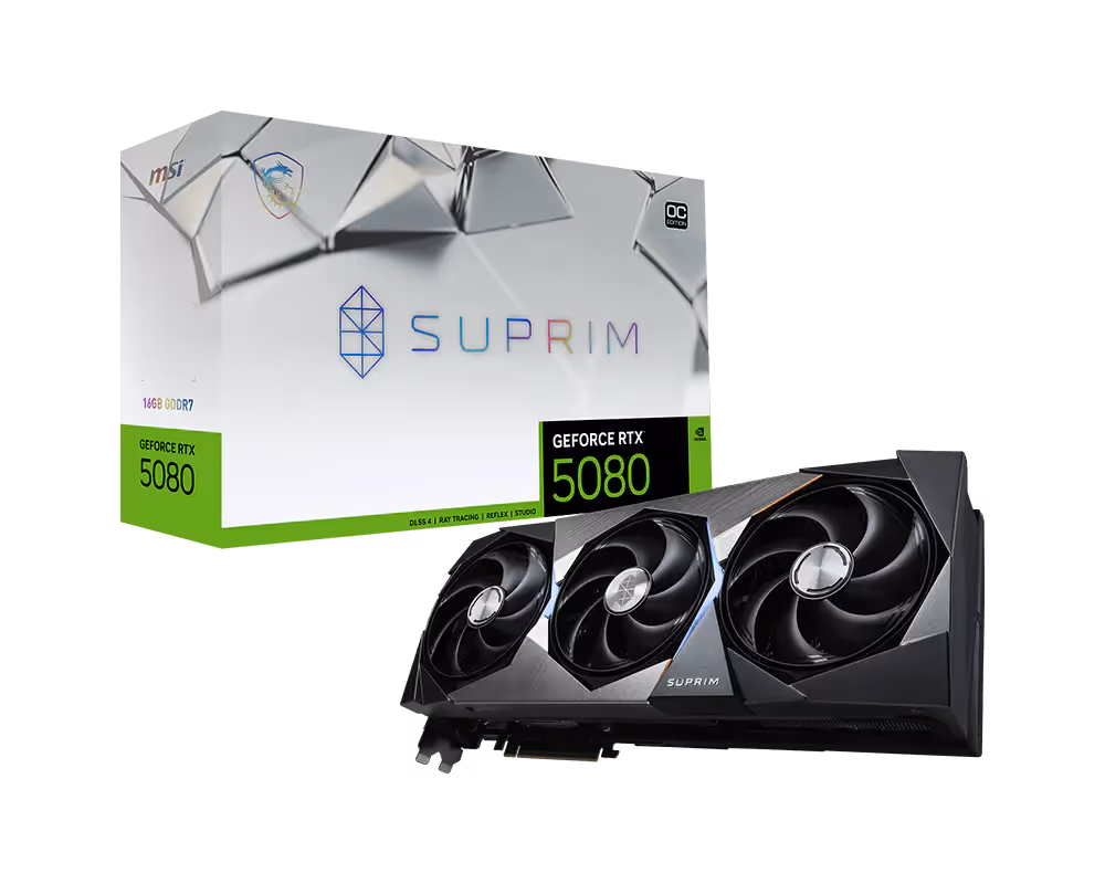 MSI GeForce RTX 5080 16G SUPRIM OC GDDR7