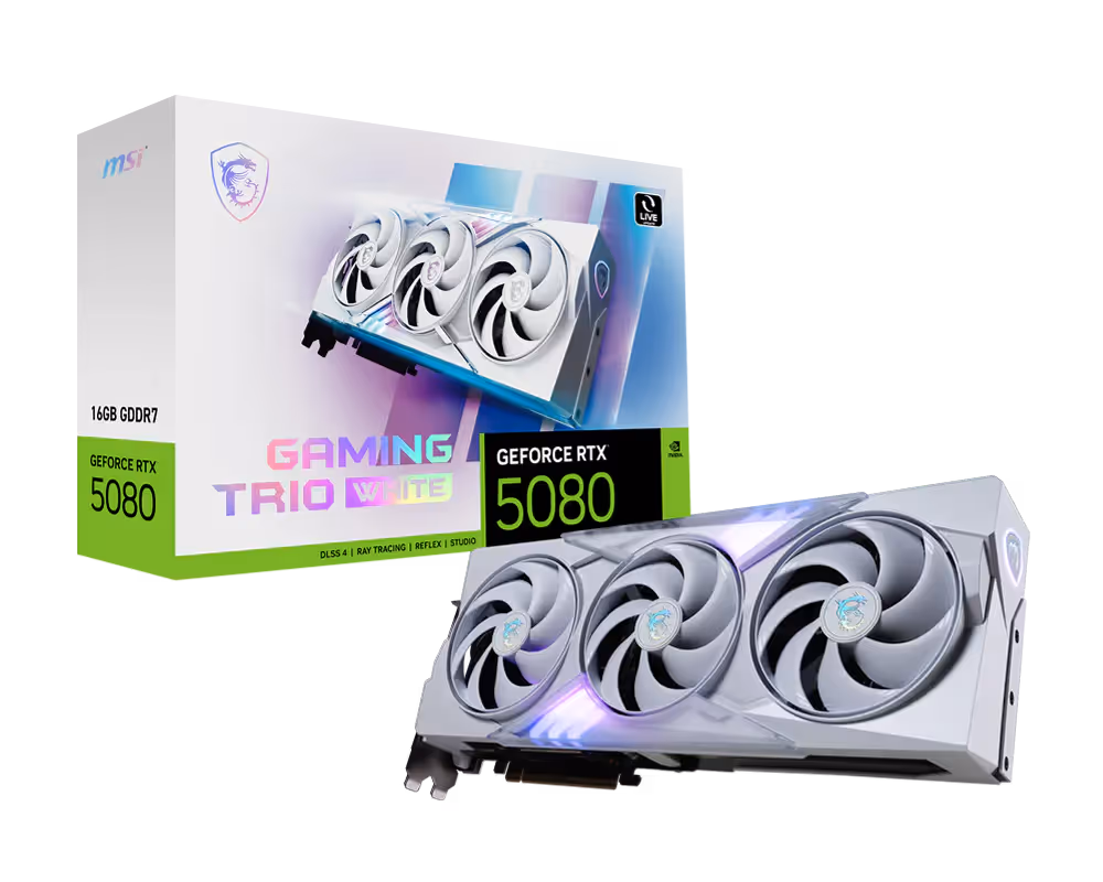 MSI GeForce RTX 5080 16G GAMING TRIO WHITE