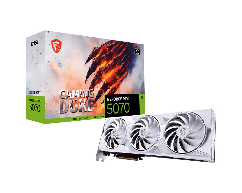 MSI GeForce RTX 5070 12G GAMING DUKE 3X WHITE