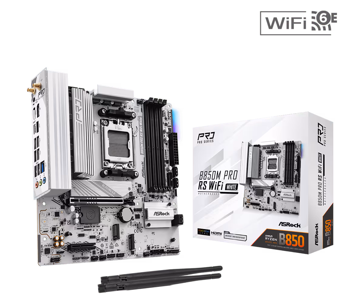AsRock B850M Pro RS WiFi White