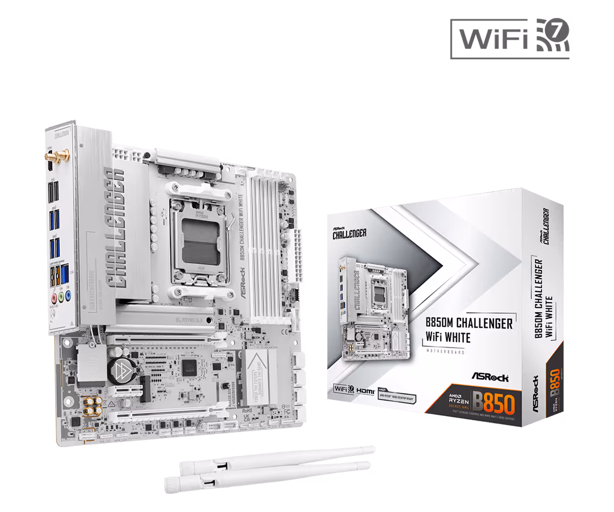 AsRock B850M Challenger WiFi White