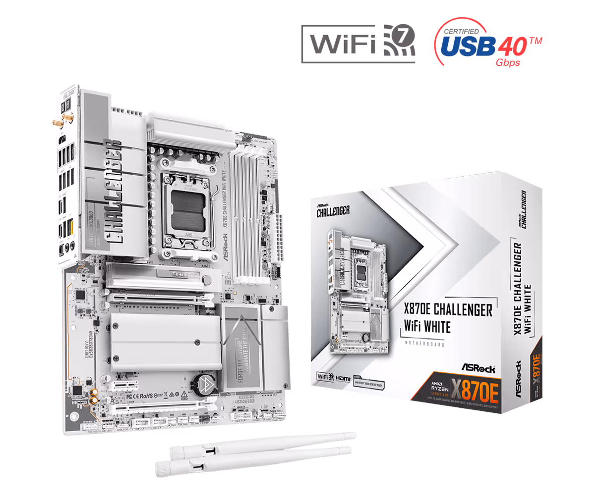 AsRock X870E Challenger WIFI White