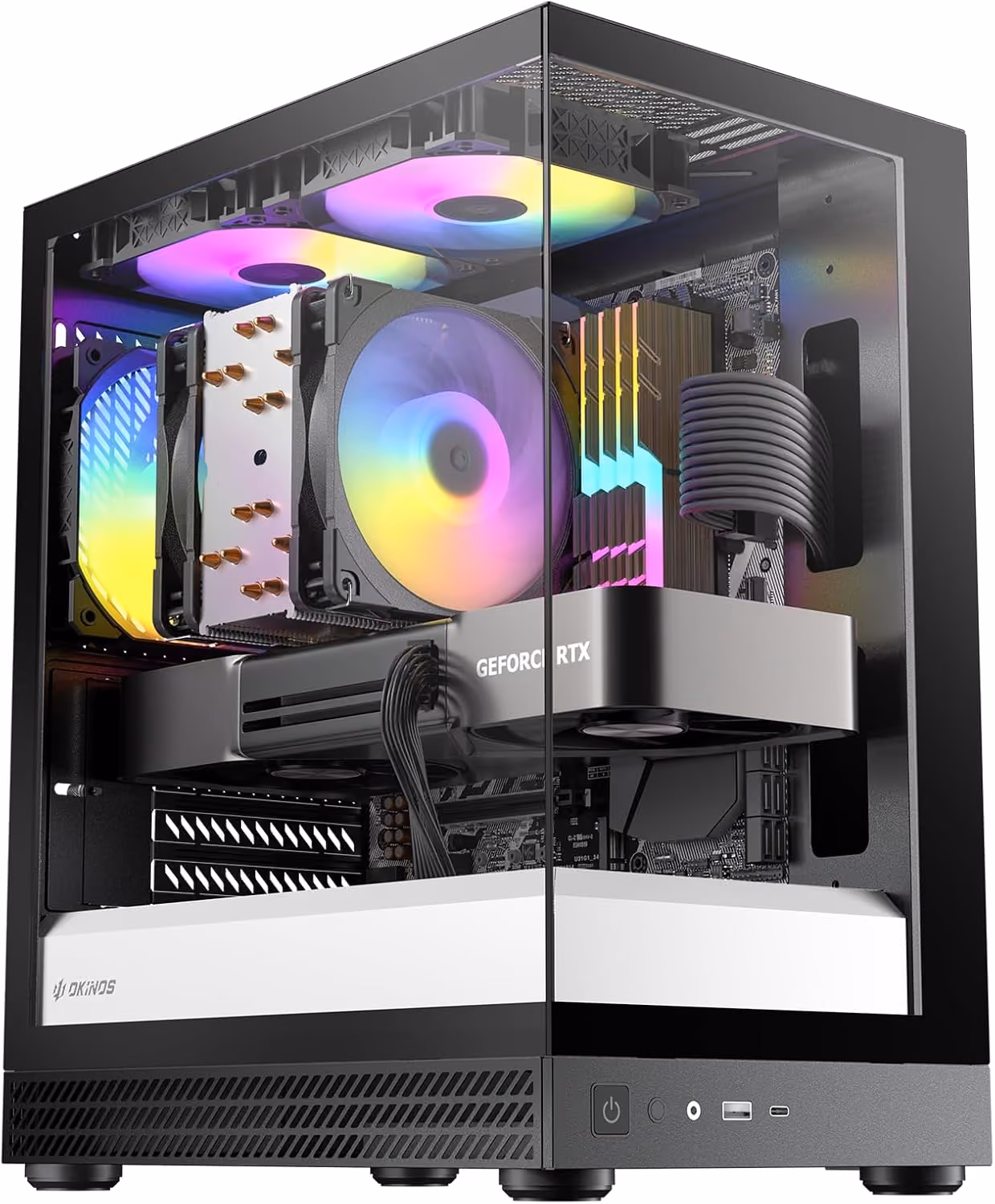 Okinos Aqua UNO Micro ATX Mini Tower Zebra