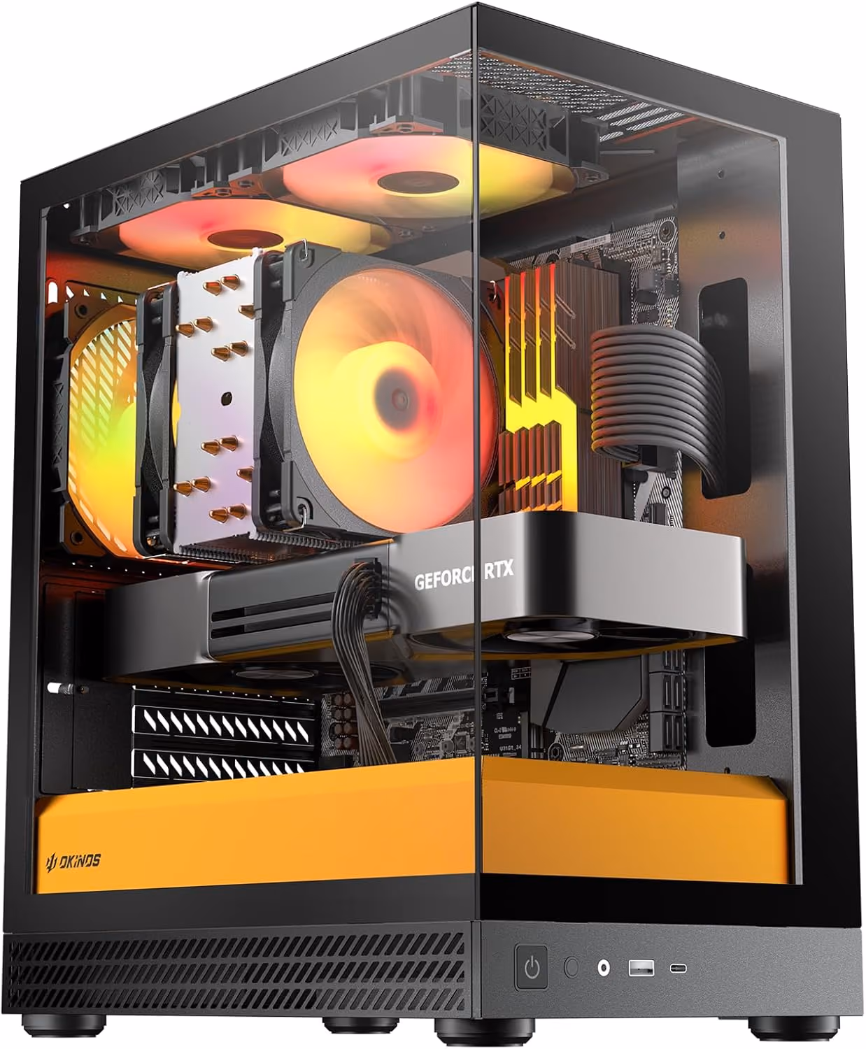 Okinos Aqua UNO Micro ATX Mini Tower Canary