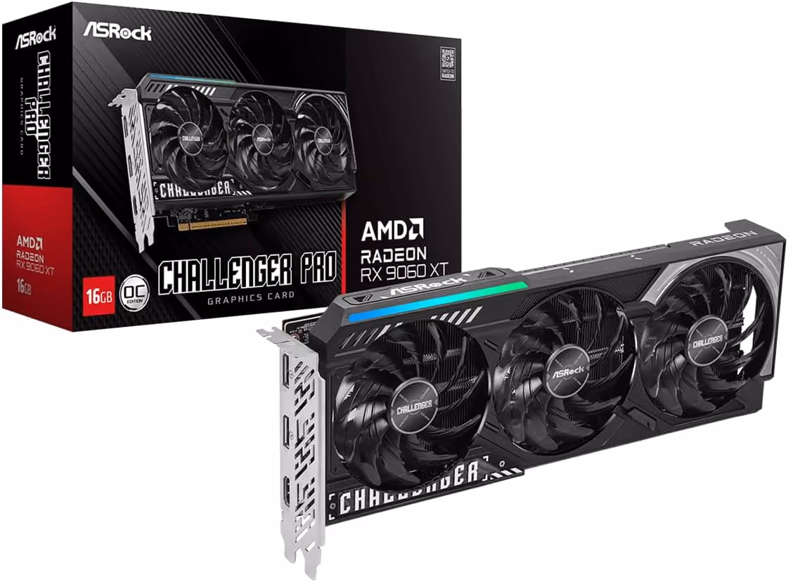 AsRock AMD Radeon RX 9060 XT Challenger Pro 16GB OC